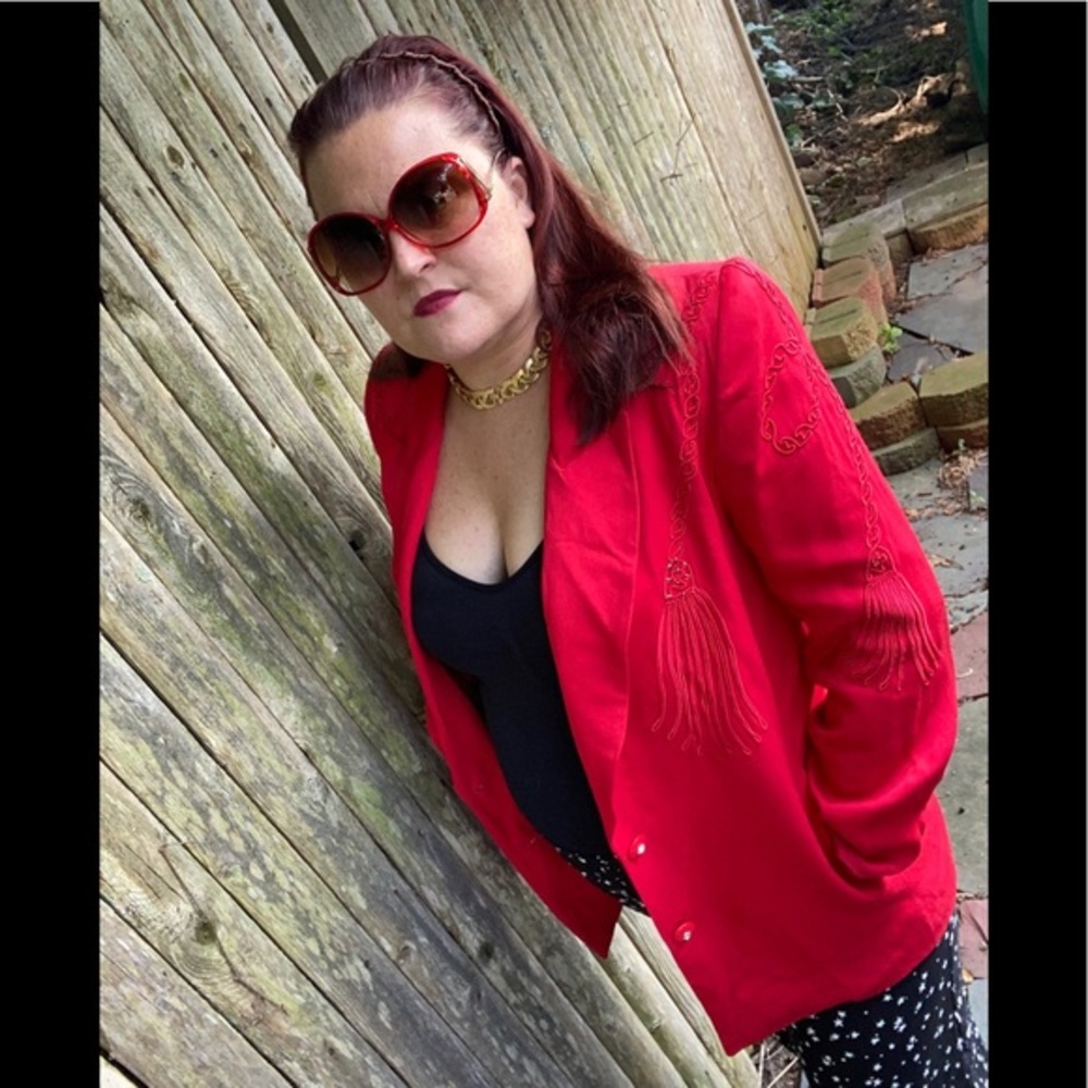 High‎ Point New York Vintage Red Blazer size 2